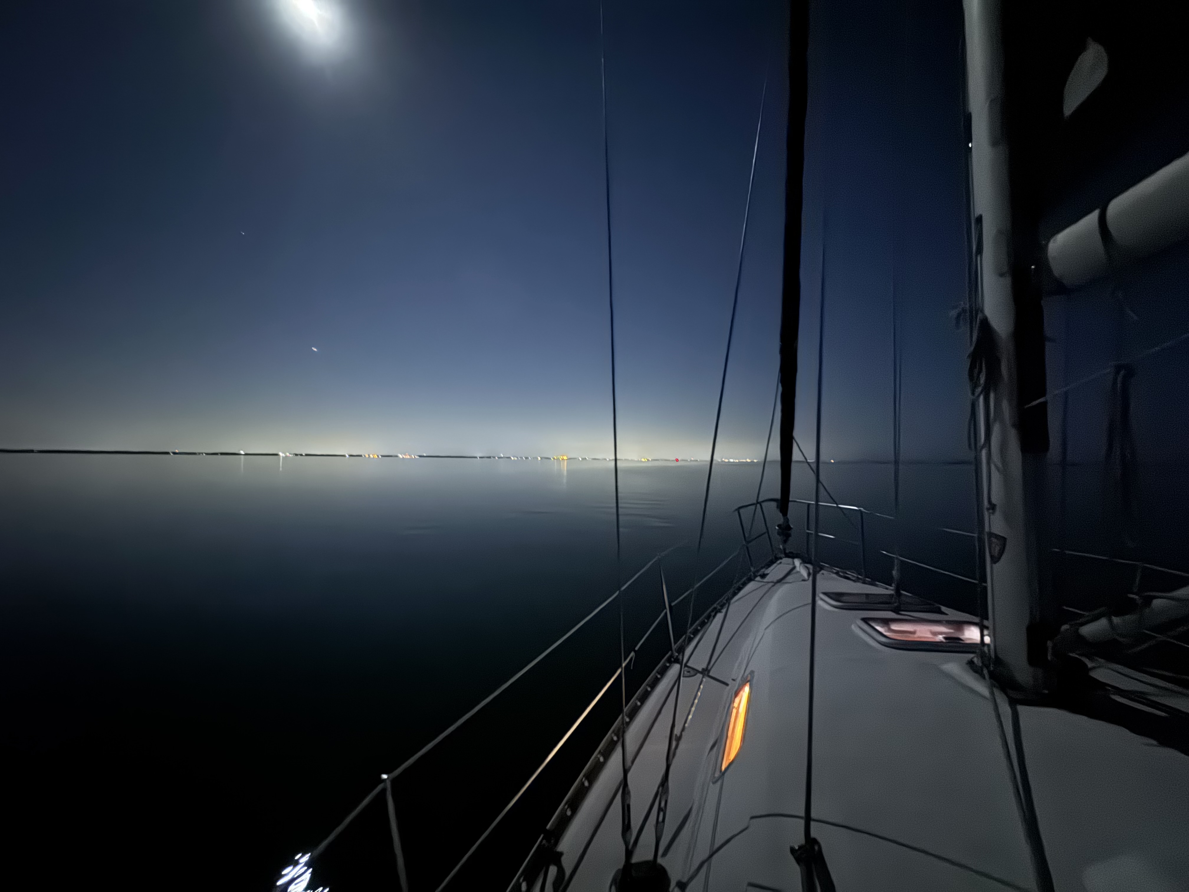 Northern Lights anchored with beautiful Gulf scenery